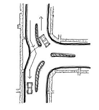 Pedestrian Safety Guide and Countermeasure Selection System cut leg diagram 