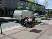 Street furniture, bicycle racks, and landscaping were considered part of the cost of the project.