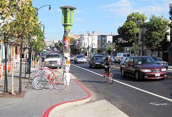 New configuration of Valencia Street, with the addition of a 