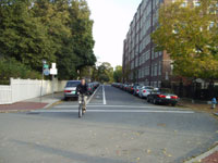 Concord Avenue contraflow bike lane.