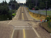 Grandview Drive before roundabouts, bike lanes, and other improvements were added.