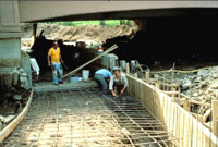 Construction of the Boulder Creek Path underpass at Broadway.