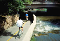 The completed Boulder Creek Path underpass at Broadway.