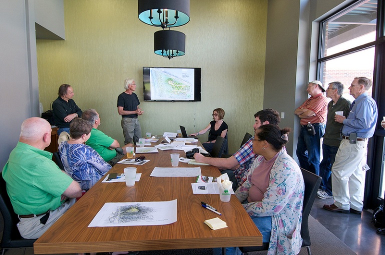 A meeting with stakeholders